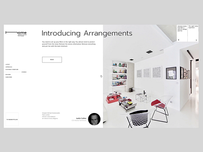 Home_stories animation clean designer furniture interaction landing ui ux webdesign