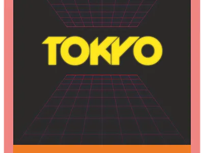TOKYO 80s branding corel illustration logo typography vector