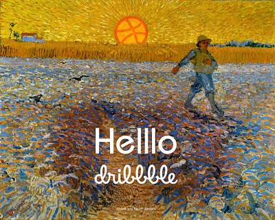 Hello Dribbble firstshot hello dribbble van gogh