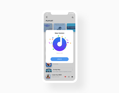 pop up : music app new version - 016 app app design daily 100 challenge dailyinspiration dailyui design inspiration mobile music musicapp ui uidesign ux