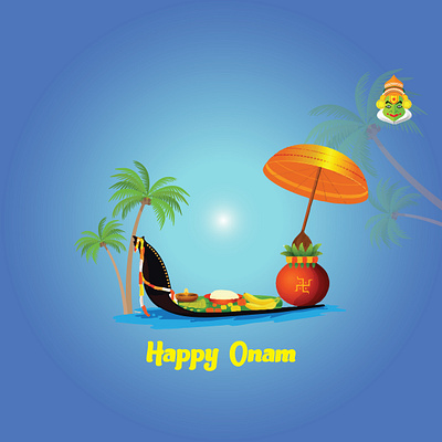 onam design design festival illustraion kerala onam tree venkatesh