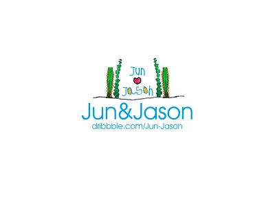 Jun&Jason's Logo design illustration logo