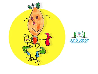 Jun&Jason's Logo design illustration logo