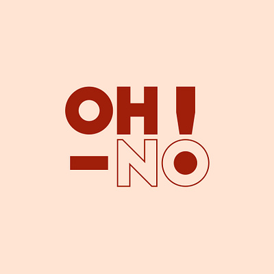 OH NO! cute design flat graphic design minimal red simple typogaphy vector