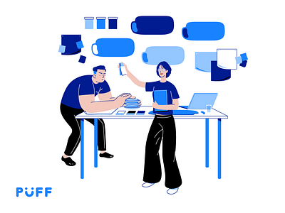 puff illustration2 branding graphic illustration