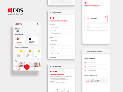 DBS Bank Mobile App bank bank app banking banking app cc customer dashboard dbs form field loans mobile mobile app mobile app design mobile design mobile ui ui ui ux uidesign uxdesign verification