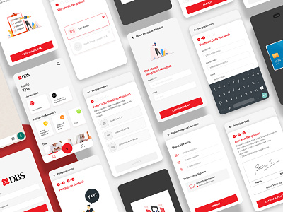 DBS Bank Mobile App Part 2 bank bank app banking banking app cc customer dashboard dbs experience form field loan mobile mobile app mobile app design mobile ui step uidesign uiux uxdesign verification