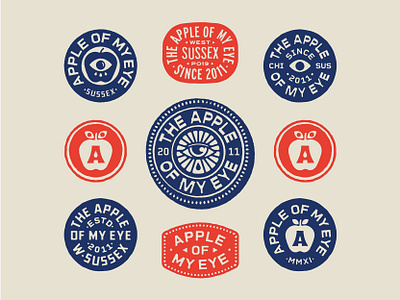 Apple Of My Eye II apparel apple art badge branding design dribbble eye graphic design hand drawn identity illustration lock up lockup logo marks portfolio typography vector