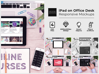 iPad on Office Desk Top View Mockups awesomemockups ipad ipad app ipad pro ipadpro macbook macbook mockup macbookpro mock up mock up mockup mockup psd mockups presentation presentation template psd psd design psd mockup psd template showcase