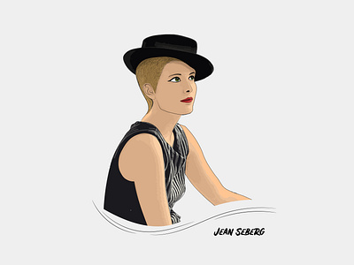 Jean Seberg animation design designs illustration portrait illustration vector vector illustration web