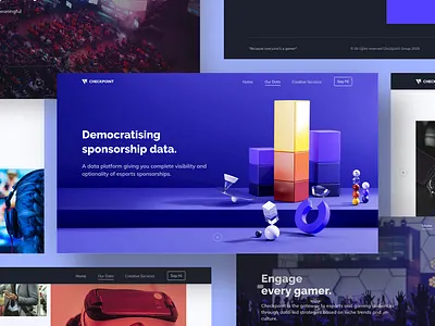 Checkpoint Marketing Site Redesign behance project branding data design gamers gaming internship landing page landing page design madewithxd marketing site material design visual design web design website design