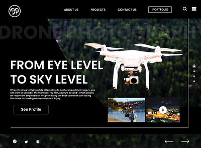 UI Design For Drone Photography dailyui drone drone photography illustrator photography uidesign