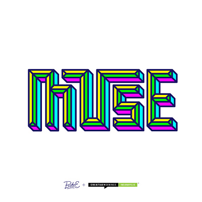 MUSE - Creative Mornings Indy creativemornings handlettering handtype hashtaglettering lettering process thevectormachine vector vectormachine