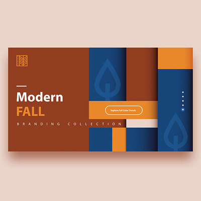 Modern Fall Branding abstract autumn branding colorful de stijl fall geometric header design illustration landing minimalism modern pattern ui vector web design