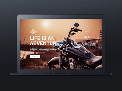 Harley Davidson Website Concept app branding design typography ui ux web web design