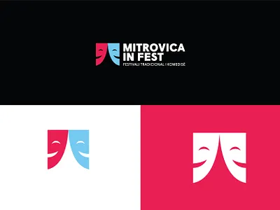 Mitrovica In Fest / Comedy Festival branding design graphic icon illustration logo monogram vector