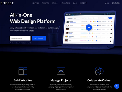Sitejet website website design