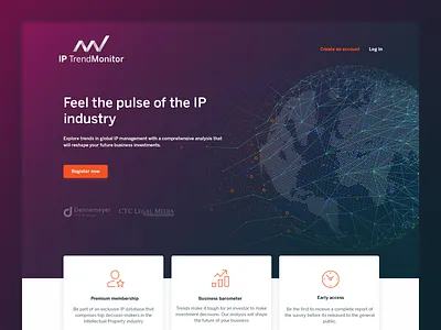 IP Trend Monitor cta design ip marketing marketing site microsite study trends web design website