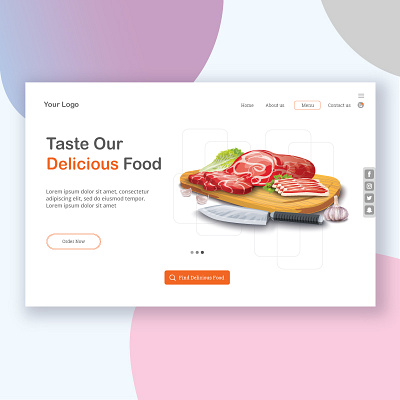 Home food landing page bakery bar burger business cafe chef coffee design fast food hotel italian food landing page pizza restaurant shop store ux vector