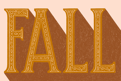 Fall autumn brown fall fancy hand lettering hand lettering art lettering pink regal serif type typography