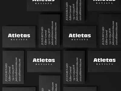 Atletas Revista Business Cards brand identity branding business card carte de visite design identity logo stationery