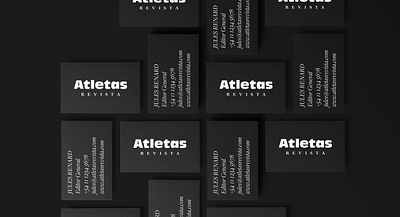 Atletas Revista Business Cards brand identity branding business card carte de visite design identity logo stationery