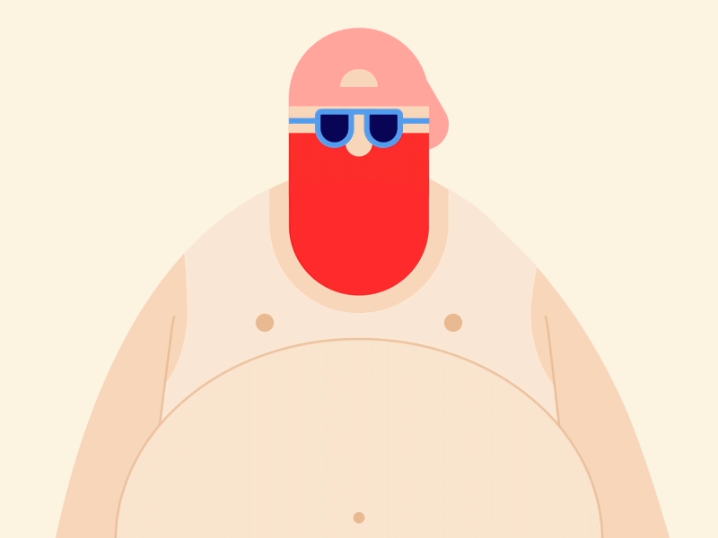 Beach day after effects animation flat design flat illustration illustration vector