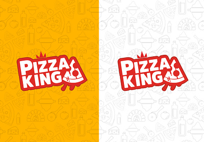 Pizza King Logo design logo logo design logodesign logotype pizza pizza box pizza hut pizza logo pizza menu pizzeria simple simple logo simplicity simplistic typogaphy