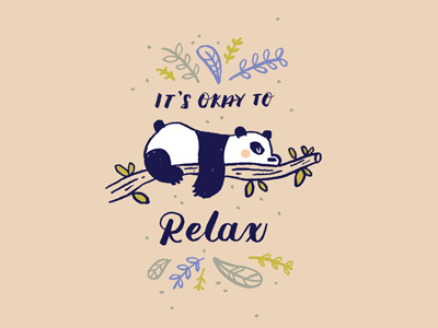 Panda animal casual color cute doodle handlettering illustration lettering panda print typography