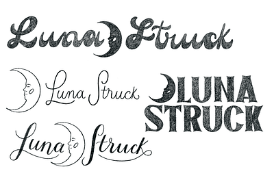 Luna Struck boutique design hand lettering illustration lettering logos luna moon sketch type typography vintage vintage logo