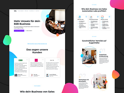 Sales Automations Lab - Webdesign animation design agency icondesign icons onepager process sales website sketch web design webdesign webflow website
