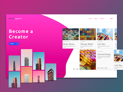 become yourself. landing page. animation branding design app flat illustration illustration design landingpage minimal typography ui uiux vector web website