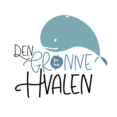 Den Grønne Hvalen. Logo design. bags brand brand design brand identity branding branding design eco eco bag eco logo ecologic ecological ecology logo logo design logodesign logos logotype logotype designer logotypedesign logotypes