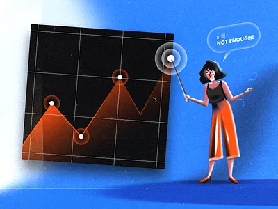 100 followers blue design gradient illustration linear vector 插图