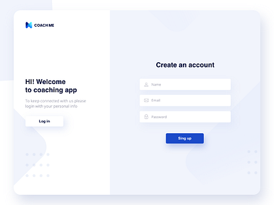 sign up coaching app sign in sign up