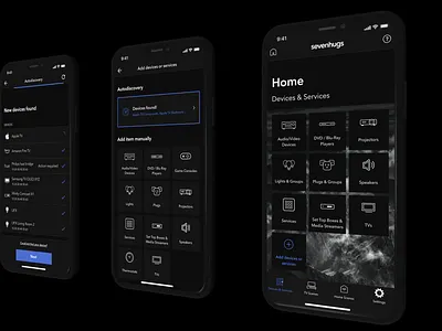 Smart Home app - Dark mode app dark mode design ios iot micka touillaud minimalist smart home ui ux