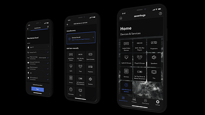 Smart Home app - Dark mode app dark mode design ios iot micka touillaud minimalist smart home ui ux