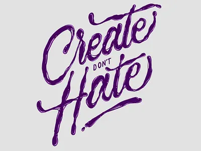 CREATE DON'T HATE design digital handlettering lettering logo procreate type