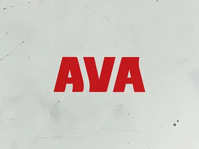 Ava 01 bold branding custom type letterform logo logotype red rounded texture thick lines type vector wordmark
