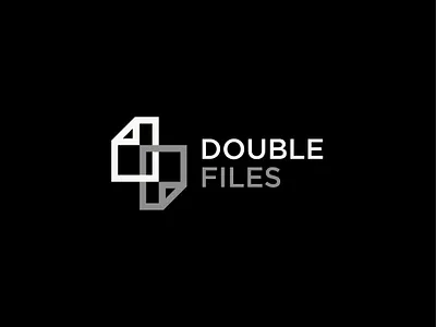 Double files logo design available brand branding design flat icon identity logo logo maker logodesign logoforsale logos sale type vector