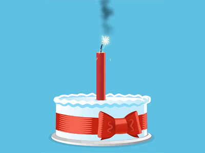 Dynamite Birthday animation gif illustration moho