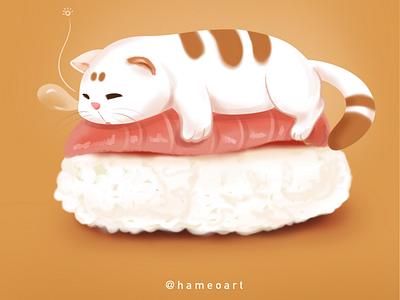 Lazy..... cat cat drawing cat illustration cat liver cute cat illustration procreate