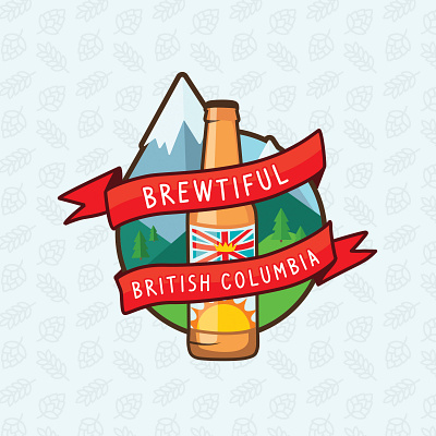 Brewtiful British Columbia beer illustration sticker