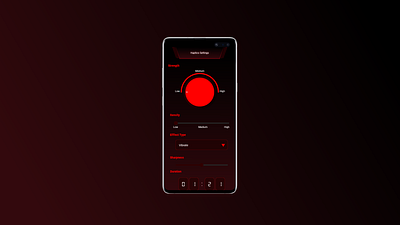 Haptic Setting Mobile App Ui adobe xd app design gaming app gaming style haptic mobile app design neon rgb rgb style rgba ui ux