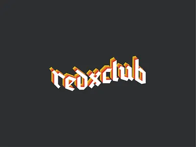 REDXCLUB LOGO branding design logo typography vector