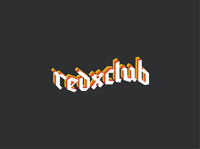 REDXCLUB LOGO branding design logo typography vector