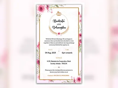 Wedding Card graphic graphicsdesign icon illustrator logo typography vector webdesign wedding wedding card