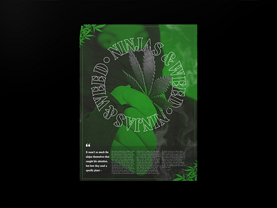 Ninjas & Weed - Poster marijuana ninjas poster shuriken type typography weed