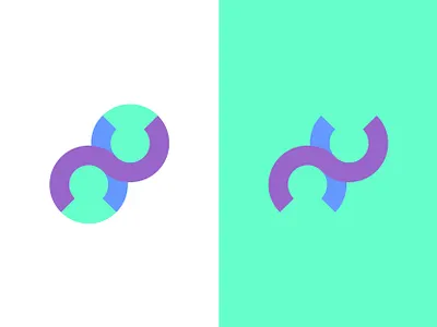 user icon + infinity symbol+C blue branding color colorful design green icon infinity infinityloop logo logodesign logomark purple user vector