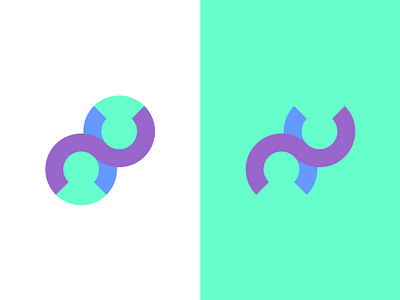 user icon + infinity symbol+C blue branding color colorful design green icon infinity infinityloop logo logodesign logomark purple user vector